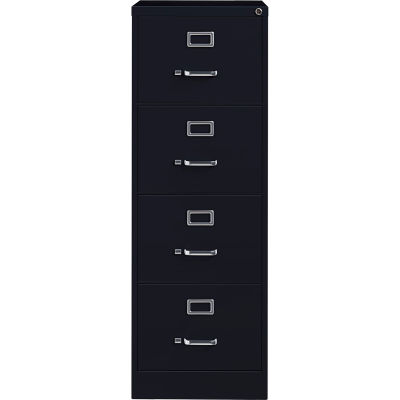 Hirsh Industries® 25" Deep Vertical File Cabinet 4-Drawer Legal Size - Black