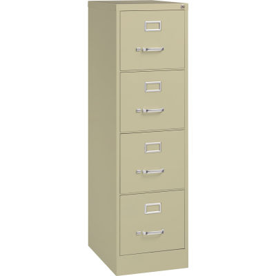 Hirsh Industries® 22" Deep Vertical File Cabinet 4-Drawer Letter Size Putty