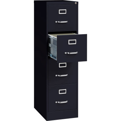Hirsh Industries® 22" Deep Vertical File Cabinet 4-Drawer Letter Size Black