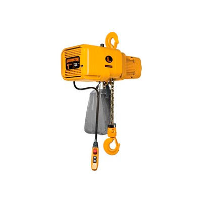 NER Dual Speed Electric Chain Hoist - 1/8 Ton, 10' Lift, 55/9 ft/min, 460V