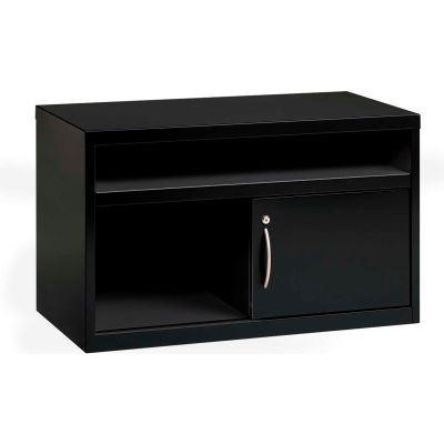 Interion® 36" Low Credenza with Door - Black