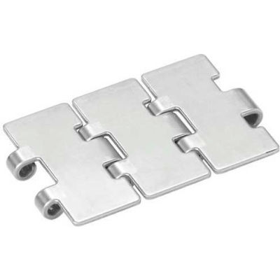 HabaCHAIN, 810, Slat Top Chain, Straight, SD, Austenitic Stainless Steel, 10'L, 6"W