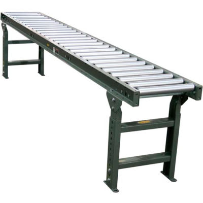 Hytrol® 10 Ft. - 18"W - 1.9" Dia. Galvanized Rollers - 15" Between Rails - 3" Roller Centers