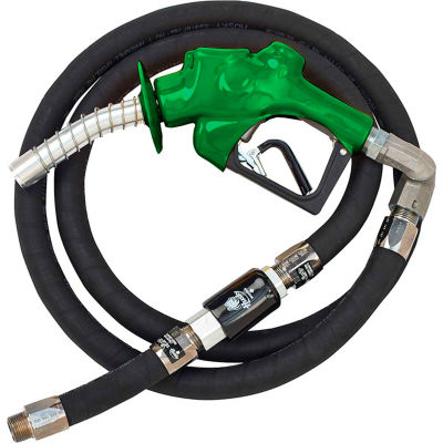 Husky VIIIS HD Press Active Diesel Noz w/Waffle Splash Guard, 1"x11'9" Hardwall Whip Hose-10698-03