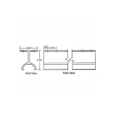 Hubbell F-HT10 10 Ft. Aluminum T-Track Rail Section For Festoon Systems
