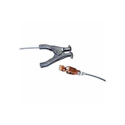 Hubbell GCSI-AH-10 Hand Clamp & Alligator Clip w/ 10 Ft. 7X19 Insulated Stranded Flex. Steel Cable