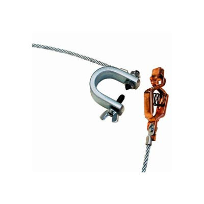 Hubbell GCSP-AC-05 Alligator Clip & C-Clamp w/ 5 Ft. 7X19 Stranded Flex. Steel Cable