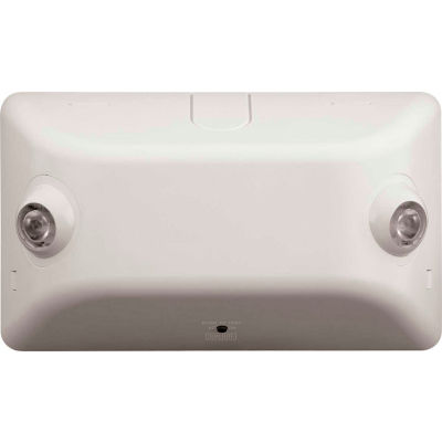 Hubbell EV2DI LED Compact White Emergency Unit, 1W LED Heads, Self-Diagnostics