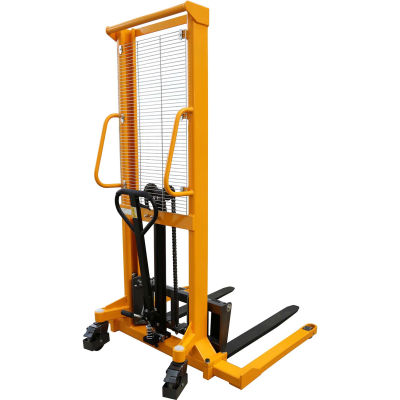 Global Industrial, Hand And Foot Pump Operated Lift Truck, 62" Lift, 2200 Lb. Capacity