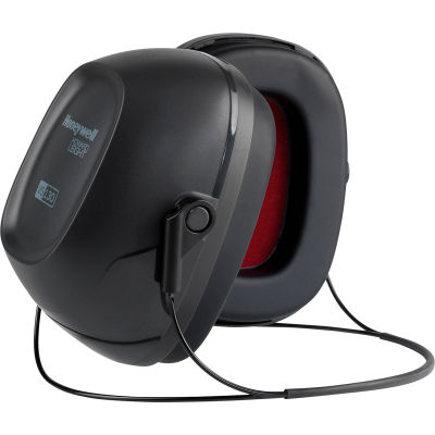 Honeywell Verishield Behind-The-Neck Ear Muffs, 28 dB, Black
