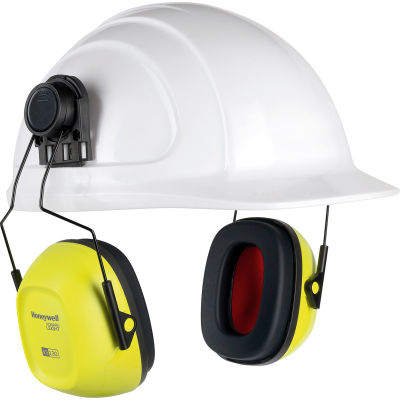 Honeywell Verishield Hard Hat Mounted Ear Muff, 27 dB, Hi Visibility