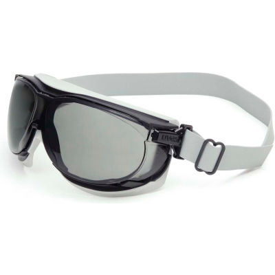 Uvex® Carbonvision S1651D Safety Goggles, Black & Gray Frame, Gray Lens