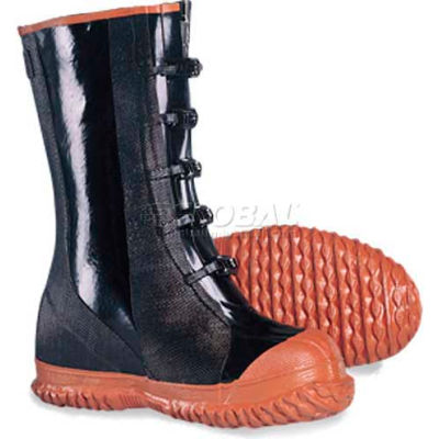 ComfitWear® 5-Buckle Boots, Size 8, Rubber, Black, 1-Pair - Pkg Qty 6
