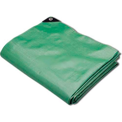 Hygrade Heavy Duty Super Cover Poly Tarp 10 Mil, Green/Black, 40'L X 40'W - MTGB-4040