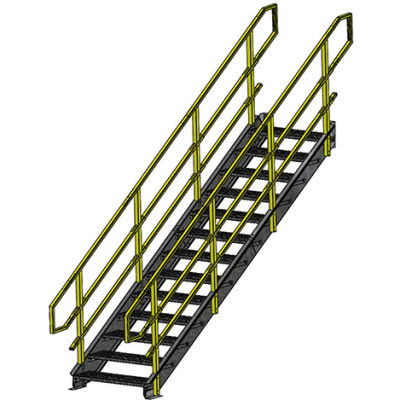 Equipto 1536IBC17 IBC Stairway, 36" Width, 17 Stairs