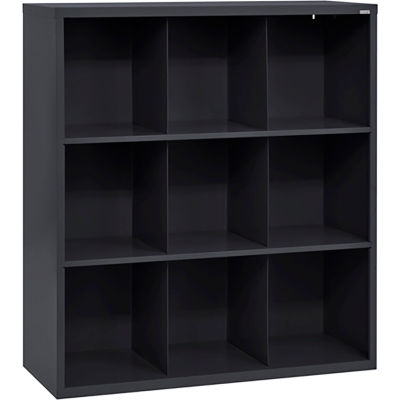 Sandusky Cubbie Storage Organizer - 9 Sections - Black