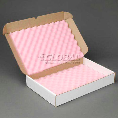 Anti Static Foam Shippers, 18"W x 12"L x 2-3/4"D, White - Pkg Qty 24