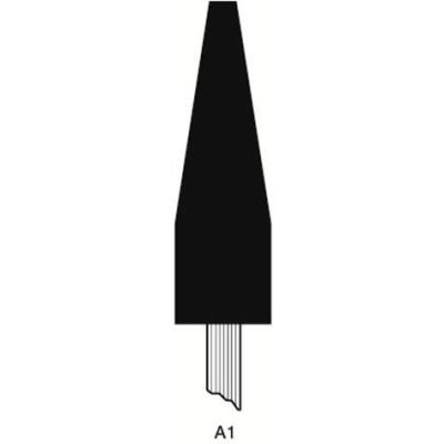 Grier Abrasives Mounted Point A1, 3/4" x 2-1/2" - 1/4x1-1/2 Shank, 60, Red - Pkg Qty 50