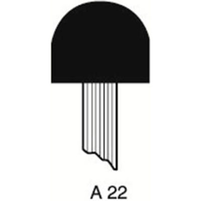 Grier Abrasives Mounted Point A22, 3/4" x 5/8" - 1/4x1-1/2 Shank, 60, Red - Pkg Qty 50