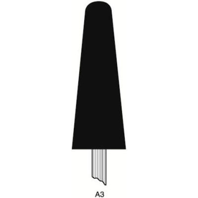 Grier Abrasives Mounted Point A3, 1" x 2-3/4" - 1/4x1-1/2 Shank, 36, Brown - Pkg Qty 50