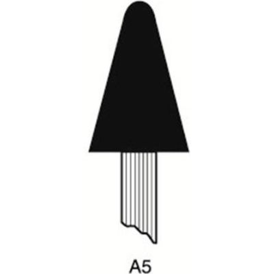 Grier Abrasives Mounted Point A5, 3/4" x 1-1/8" - 1/4x1-1/2 Shank, 60, Blue - Pkg Qty 50