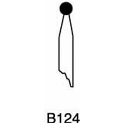 Grier Abrasives Mounted Point B124, 1/8" x 1/8" - 1/8x1-1/2 Shank, 120, Blue - Pkg Qty 100