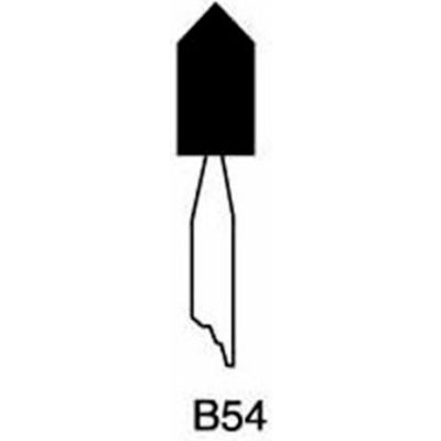 Grier Abrasives Mounted Point B54, 1/4" x 1/2" - 1/8x1-1/2 Shank, 80, Red - Pkg Qty 100
