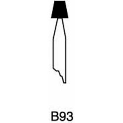 Grier Abrasives Mounted Point B93, 3/16" x 3/16" - 1/8x1-1/2 Shank, 100, Blue - Pkg Qty 100