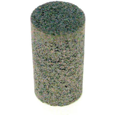 Grier Abrasives Plug Cylinder, Flat Tip, 1-1/2" x 2-1/2" - 5/8-11 Shank, 16, Brown - Pkg Qty 20