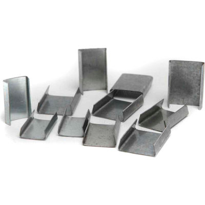 Independent Metal Strap Regular Duty Snap On Steel Strapping Seals, 1/2" Strap Width, Pack of 1000