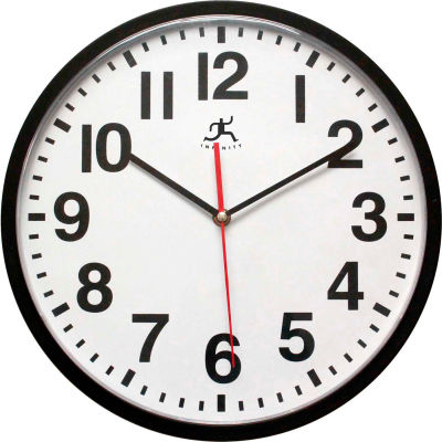 Infinity Instruments 13" Wall Clock, Black