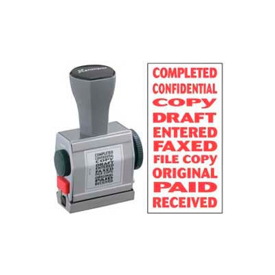 Xstamper® 10-in-1 Phrase Stamp, 3/16" x 1-1/2", Red