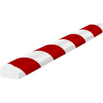 Knuffi Surface Bumper Guard, Type C, 196-3/4"L x 1-9/16"W, Red & White, 60-6720-2