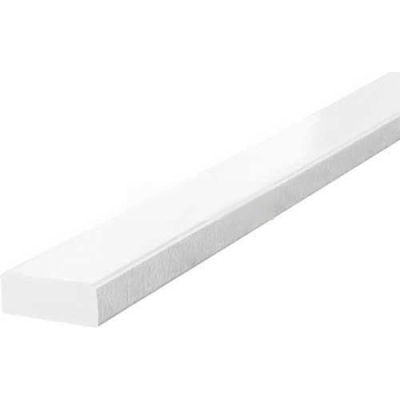 Knuffi Surface Bumper Guard, Type D, 196-3/4"L x 2"W x 13/16"H, White, 60-6730-1