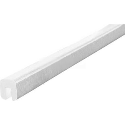 Knuffi Shelf Bumper Guard, Type G, 196-3/4"L x 1-1/16"W x 1-1/4"H, White, 60-6760-1