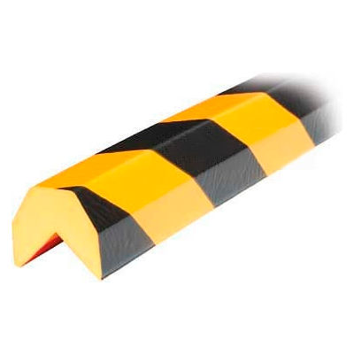 Knuffi Corner Bumper Guard, Type AA, 196-3/4"L x 1-1/2"W x 1-1/2"H, Black & Yellow, 60-6810