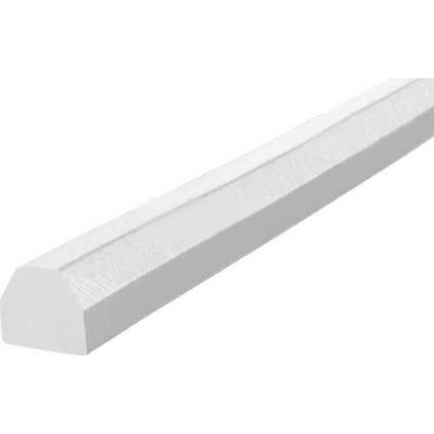 Knuffi Surface Bumper Guard, Type CC, 196-3/4"L x 1-1/2"W x 1-1/2"H, White, 60-6830-1