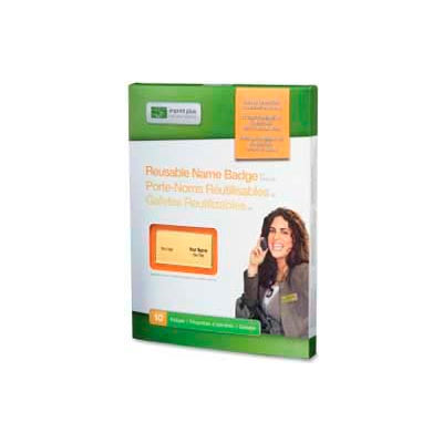 Imprint Plus™ Mighty Badge Reusable Name Badges, 3" x 1-1/2", Gold, 100/Pack
