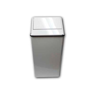 White® Mipro® Swing Top Receptacle - 36 Gallon, White, 1161-1