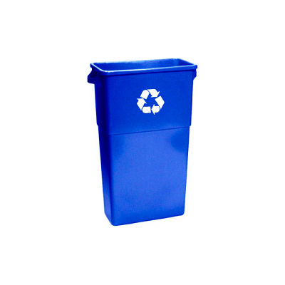 Impact® Thin Bin Recycle Container w/Recycle Logo - Blue, 7023-11R - Pkg Qty 4