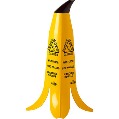 Impact Products Banana Cone Wet Floor Sign, 2 Ft - Trilingual English/Spanish/French - B1001 - Pkg Qty 3