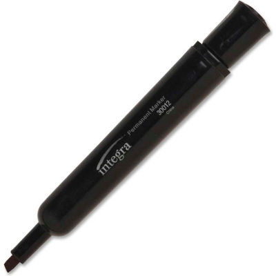 Integra™ Permanent Marker, Chisel, Black Ink, Dozen