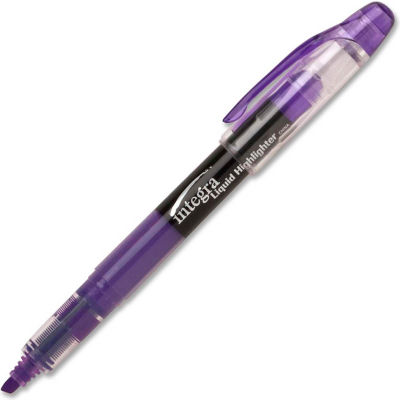 Integra™ Liquid Highlighter, Chisel Tip, Fluorescent Purple Ink, Dozen