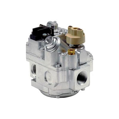 Gas Valve - 1/2" Inlet, 1/2" Side Outlets, Uni-Kit Pressure Reg