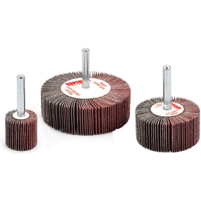 Superior Abrasives 10137 Flap Wheel Mandrel 2-1/2 x 1 x 1/4 Aluminum Oxide Medium - Pkg Qty 10