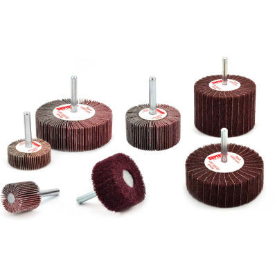 Superior Abrasives 10472 Duplex Wheel 1/4" Mandrel 3" Aluminum Oxide Very Fine - Pkg Qty 5