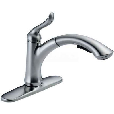 Delta 4353-AR-DST, Linden Single Handle Water-Efficient Pull-Out Kitchen Faucet, Arctic Stainless