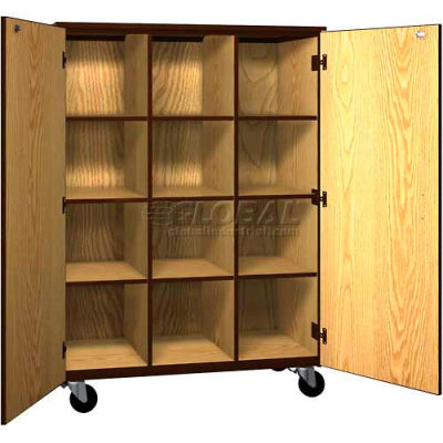 wood cubicle storage