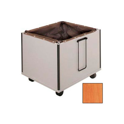 Book Drop Cart - 26-1/8"W x 24-3/8"D x 24-3/8"H Oiled Cherry