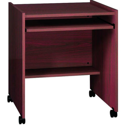 Ironwood Computer Stand, 27-1/2"W x 23-7/8"D x 30-1/8"H, Mahogany